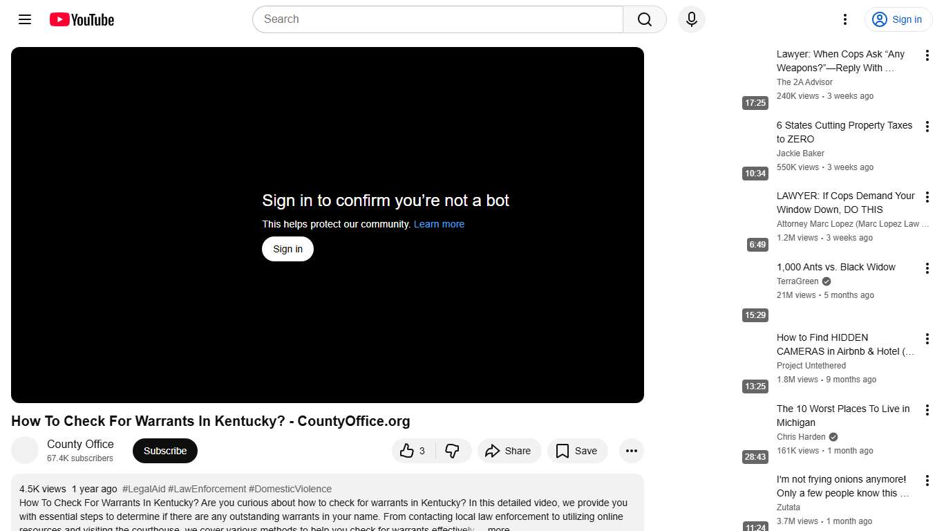 How To Check For Warrants In Kentucky? - CountyOffice.org - YouTube